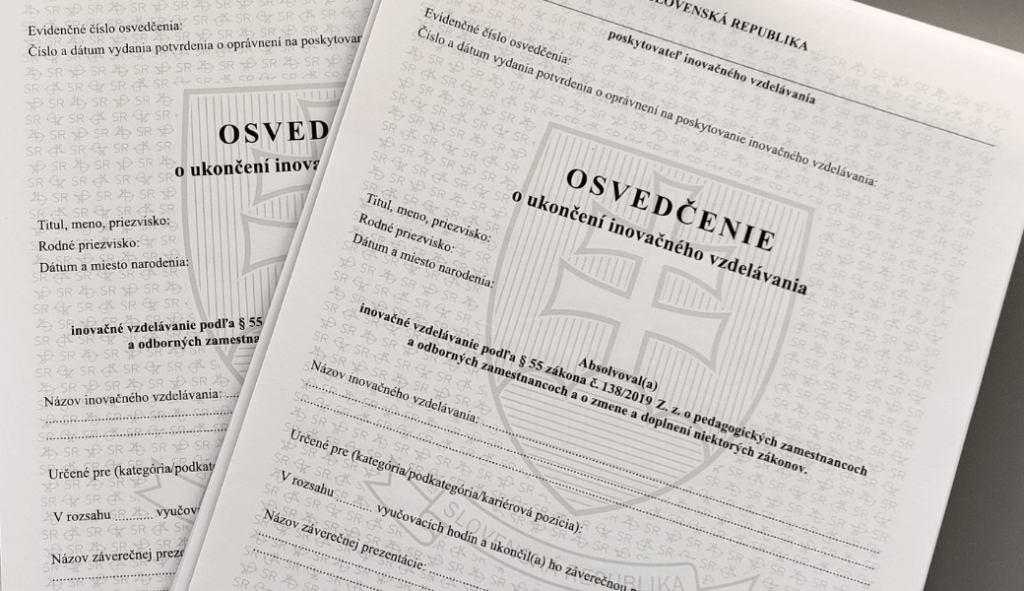 Certifikat inklucentrum osvedcenie o ukonceni inovacneho vzdelavania Certifikat inklucentrum osvedcenie o ukonceni inovacneho vzdelavania